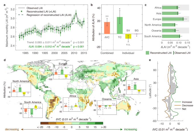 Vegetation cover change as a growing driver of global leaf area index dynamics