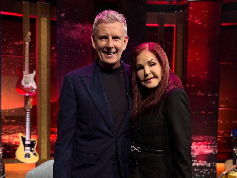 Patrick Kielty with Priscilla Presley
