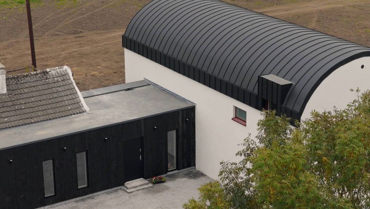 After: The house in Tuam, Co Galway, on RTÉ's Build Your Own Home. After: The house in Tuam, Co Galway, on RTÉ's Build Your Own Home.