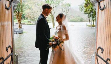 Couple marry on flooded Cork island as Storm Amy turns dream wedding into ‘biblical’ adventure