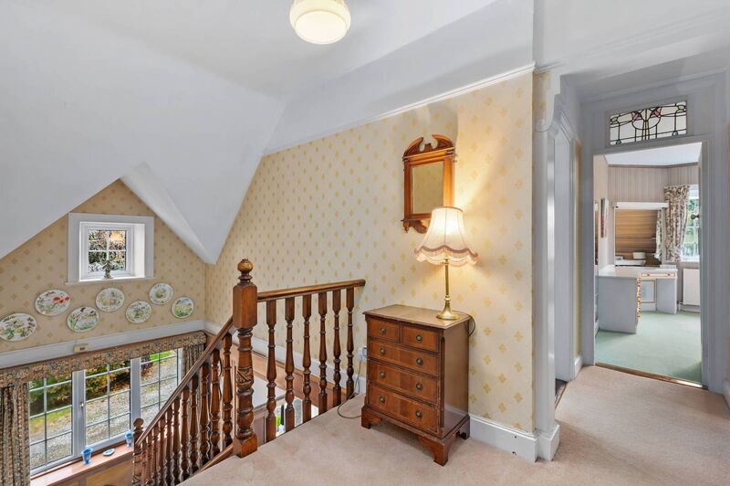 Upwardly mobile (note stained glass panel over the door)