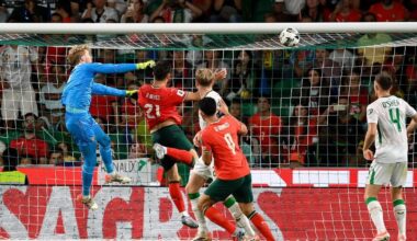 Ruben Neves strikes in injury time as Portugal defeat battling Ireland