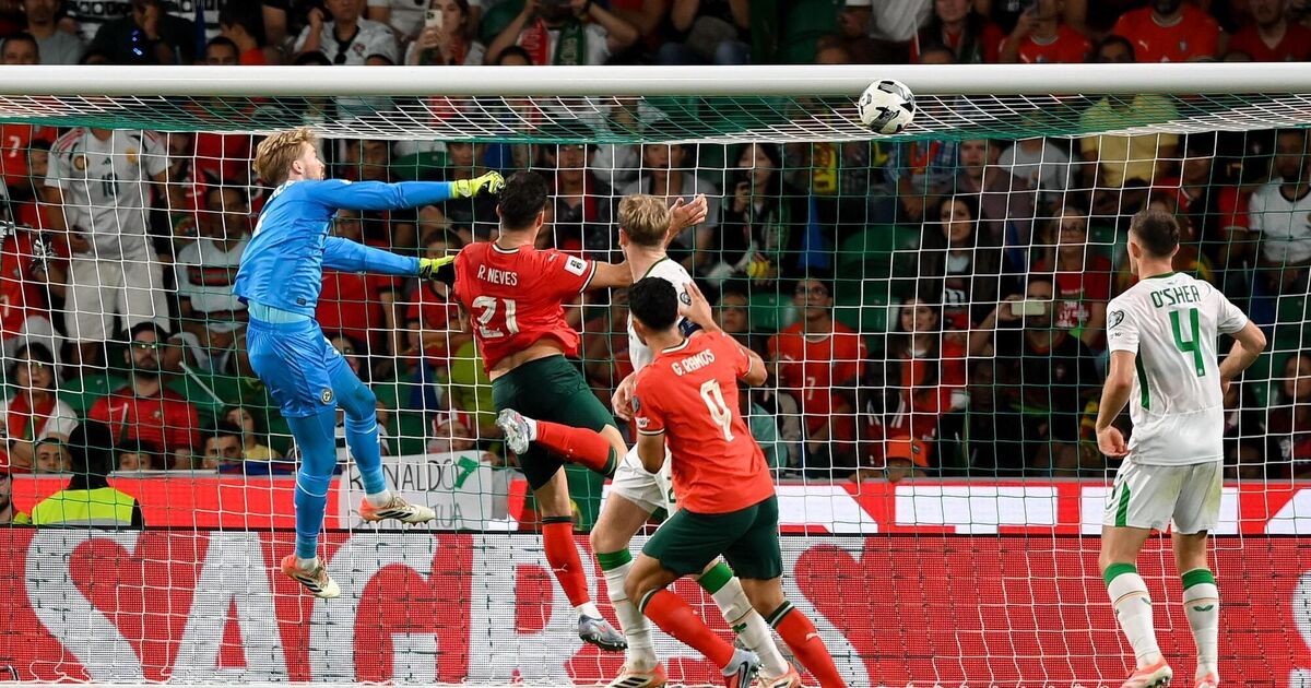 Ruben Neves strikes in injury time as Portugal defeat battling Ireland