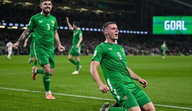 Evan Ferguson keeps Ireland's World Cup hopes alive with win over 10-man Armenia