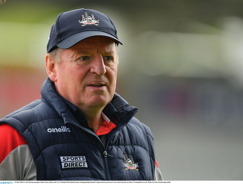 Cork boss John Cleary. Picture: Eóin Noonan/Sportsfile