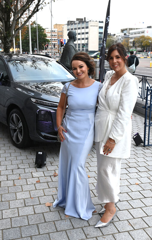  Aoife O'Connor and Jean Murphy of Audi Cork arriving for the IE Style Live fashion event at City Hall, Cork, presented by The Irish Examiner in association with Clarins. Picture: Larry Cummins