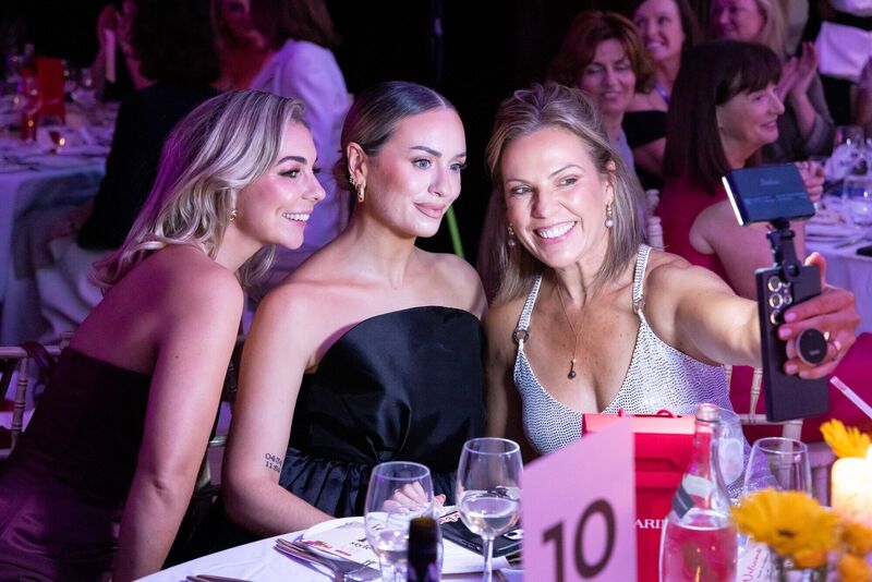 Izzy Showbizzy, 96FM, Eimear Hallahan, Red FM, and Emily O’Donoghue, @Fashionablyfortyish, at The Irish Examiner IE Style Live 2025 event at Cork City Hall. Picture: Michael O'Sullivan/OSM 