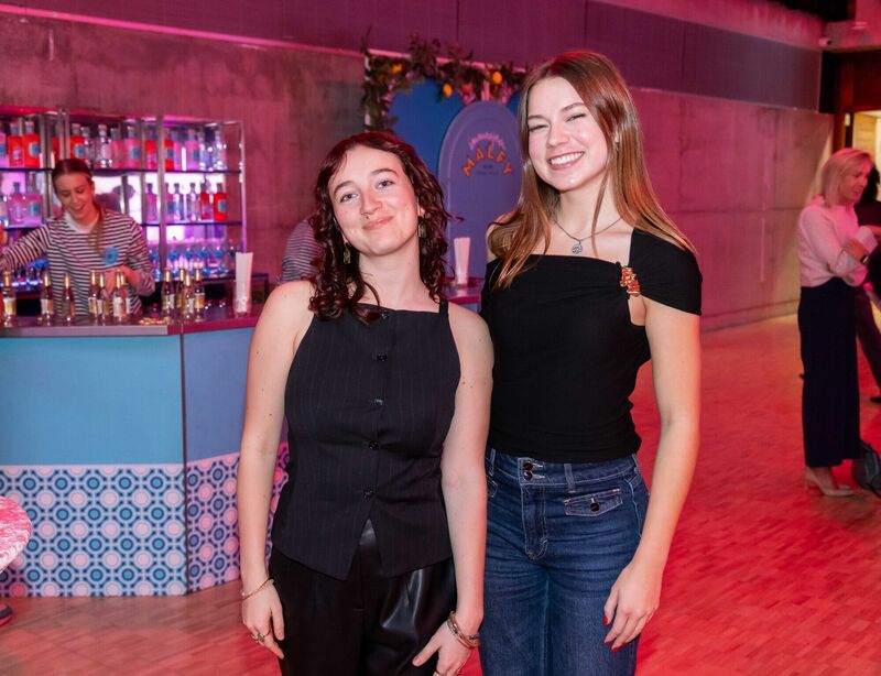 Fiona Corcoran and Emily Kenyon, UCC Fashion Society, at The Irish Examiner IE Style Live 2025 event at Cork City Hall. Picture: Michael O'Sullivan/OSM