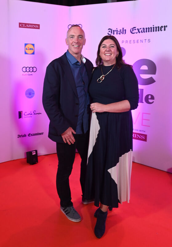  Staff photographer Larry Cummins and Caroline Delaney, Irish Examiner Features at ieStyle Live 2025 at City Hall, Cork, presented by The Irish Examiner in association with Clarins. Picture: Larry Cummins