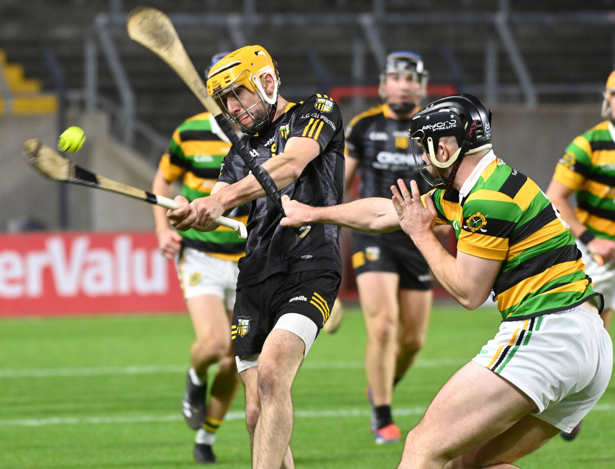 Kilbrittain's Josh O'Donovan is tackled by Glen Rovers' Gearóid Mulcahy. Picture: Eddie O'Hare