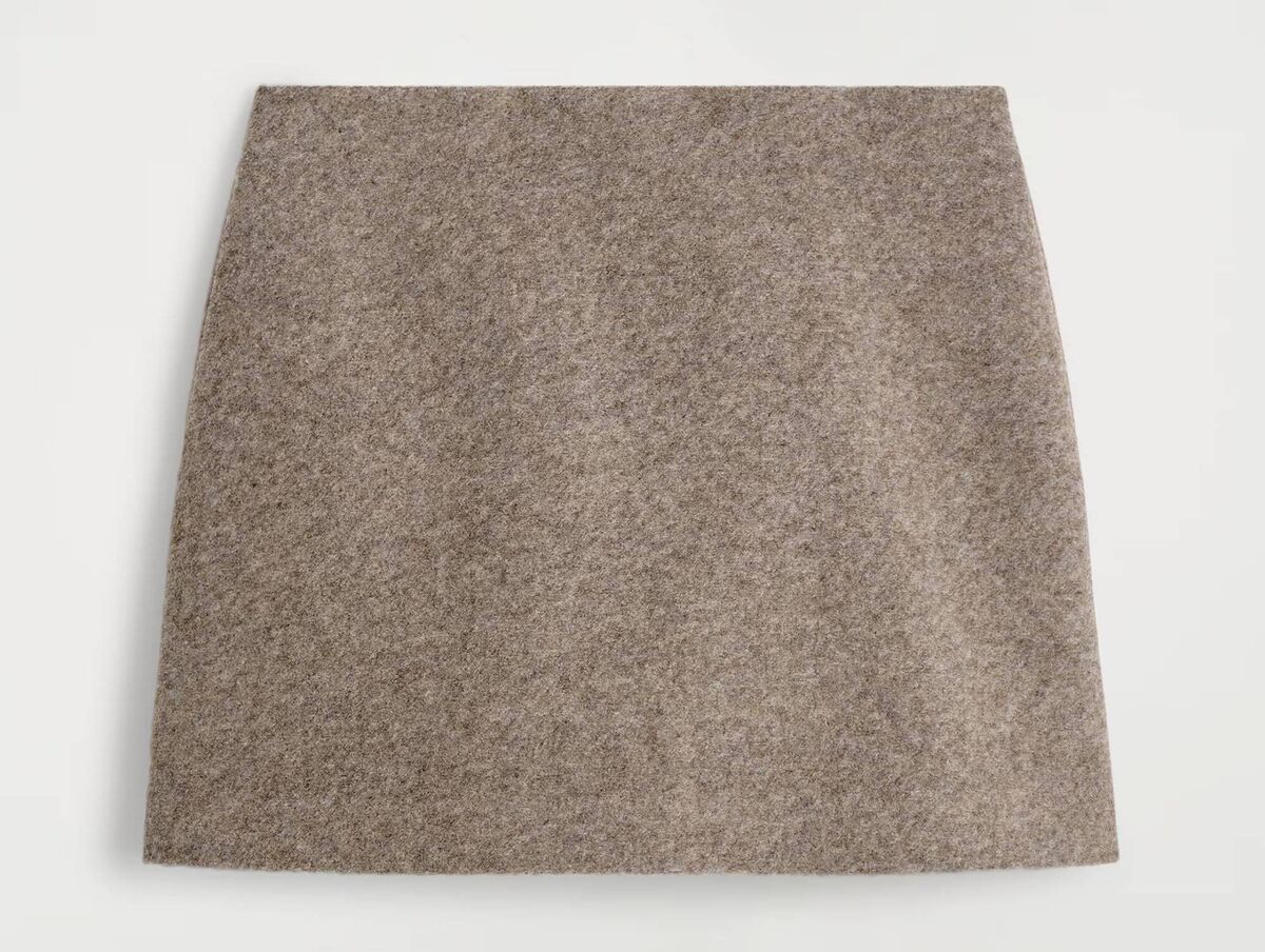 Boiled Wool-Blend Mini Skirt, €79, COS Boiled Wool-Blend Mini Skirt, €79, COS