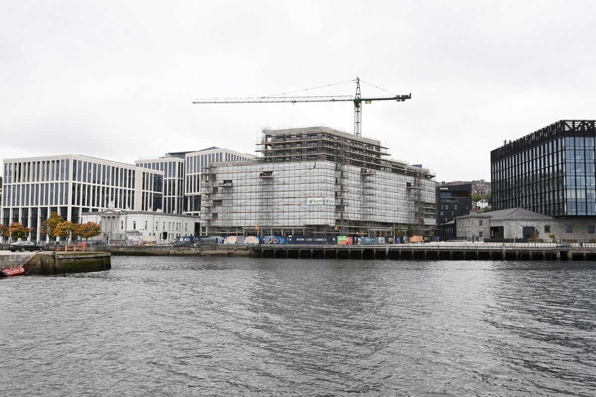 And that's a wrap: View of close to completion Horgan's Quay apartments from the South Docks. Picture: Larry Cummins