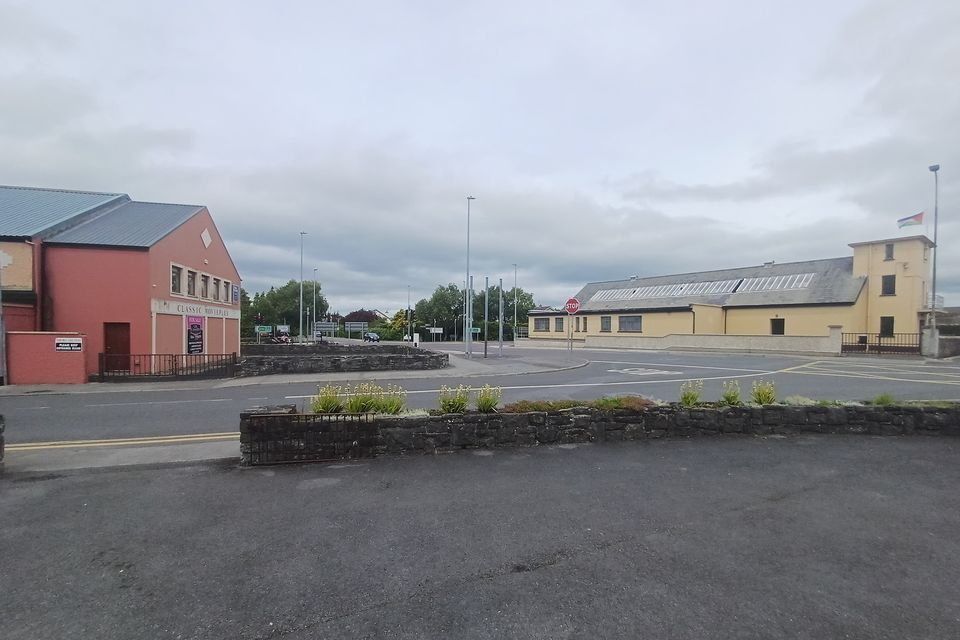 Sluagh Hall is located directly across the street from the former Classic Movieplex, which closed in 2022.