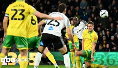 Derby County 1-0 Norwich City: David Ozoh's winner increases pressure on Liam Manning