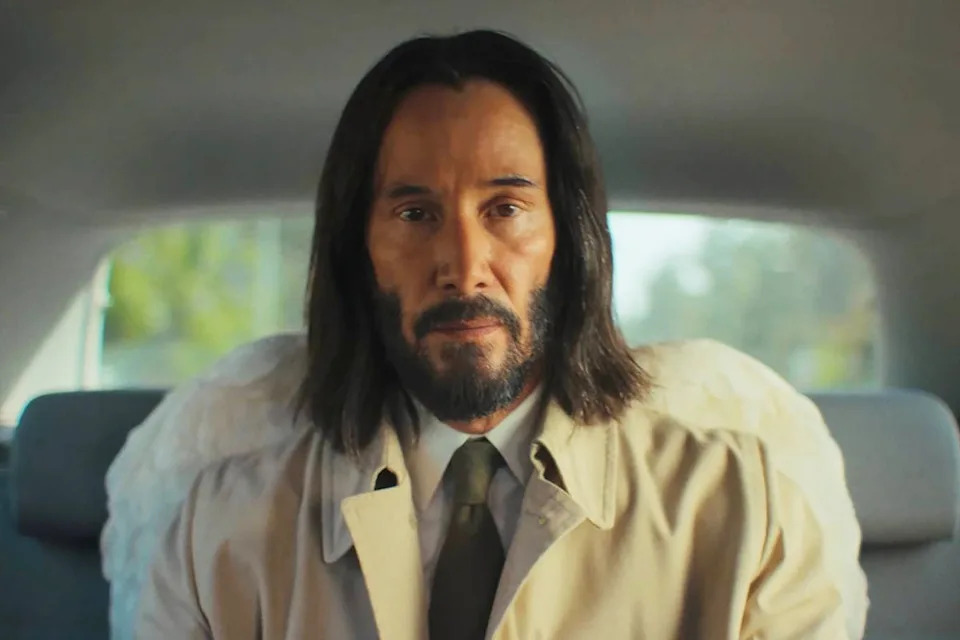 Keanu Reeves as the angel Gabriel in ‘Good Fortune’ (Lionsgate)