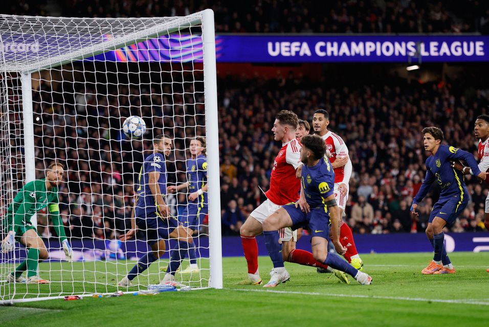 Arsenal's Viktor Gyokeres scores their fourth goal