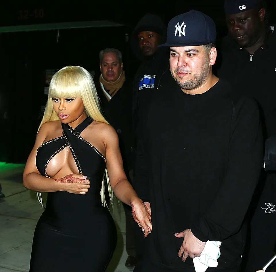 Rob Kardashian and Angela White walking outside
