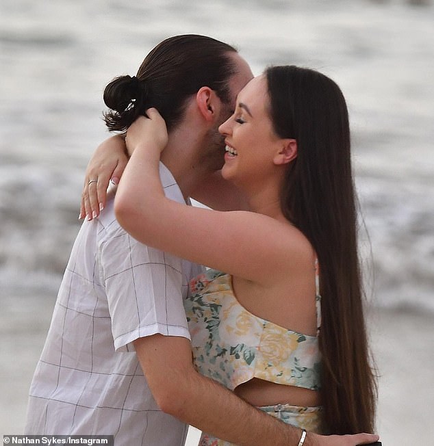 Nathan announced his engagement to long-term girlfriend after proposing during a romantic beach-break in picturesque St. Lucia (pictured)