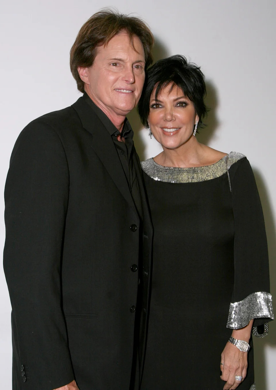 Caitlyn Jenner and Kris Jenner wearing black clothing on the red carpet