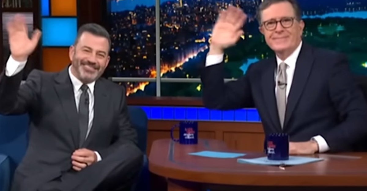 Colbert And Kimmel Let Loose On Trump In Rare Crossover Show