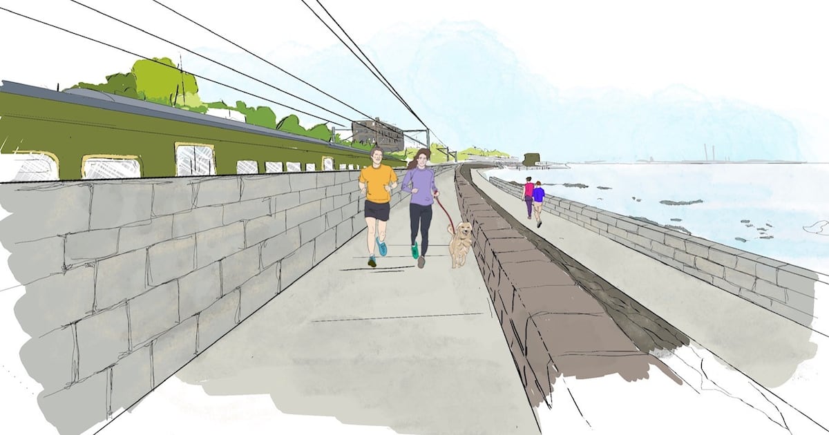 Sea views on Dublin Bay’s south side to go if planned flood walls for Dart line are built – The Irish Times