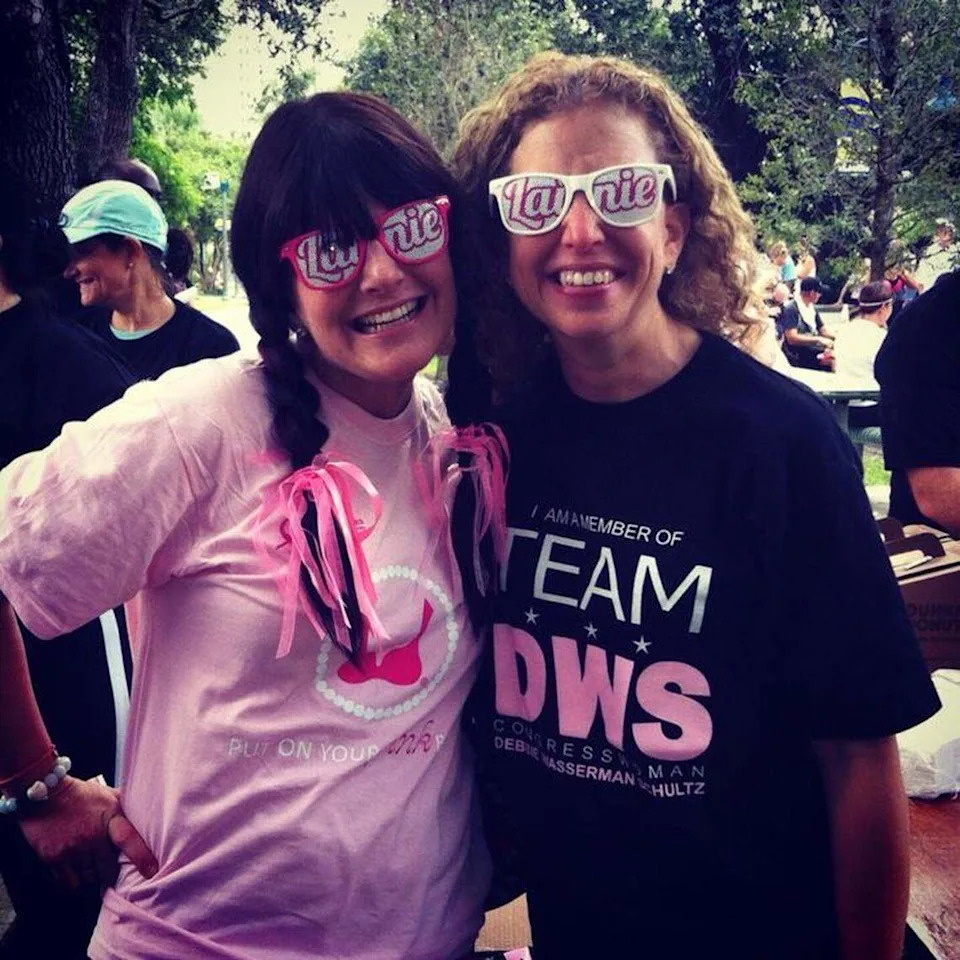 Lainie Jones and Congresswoman Debbie Wasserman Schultz.