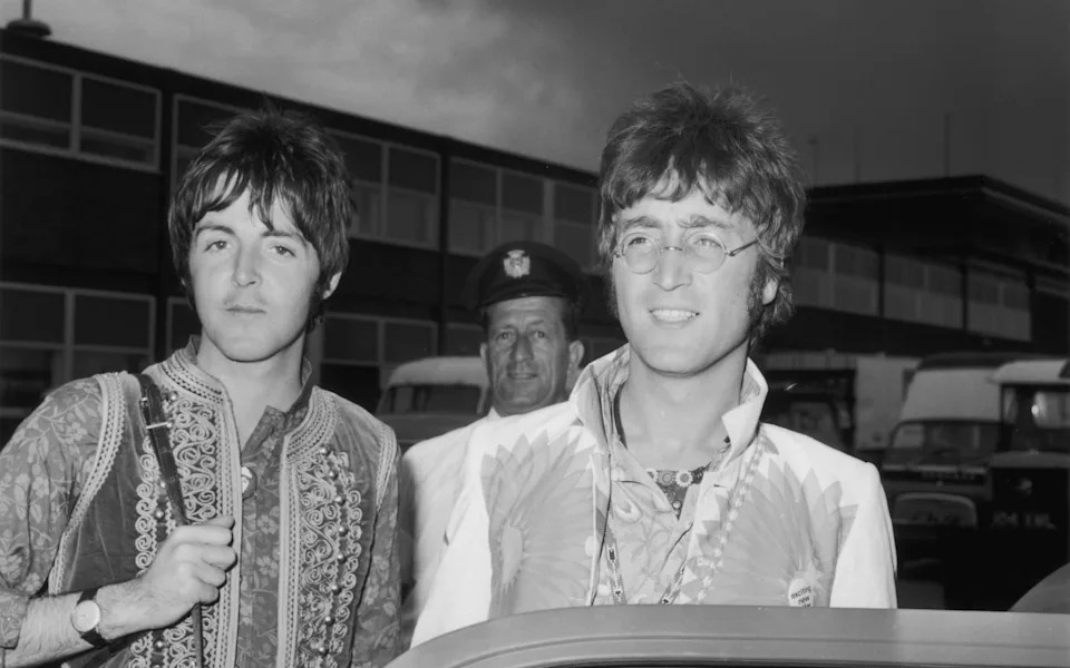 John Lennon and Paul McCartney in Greece, 1967