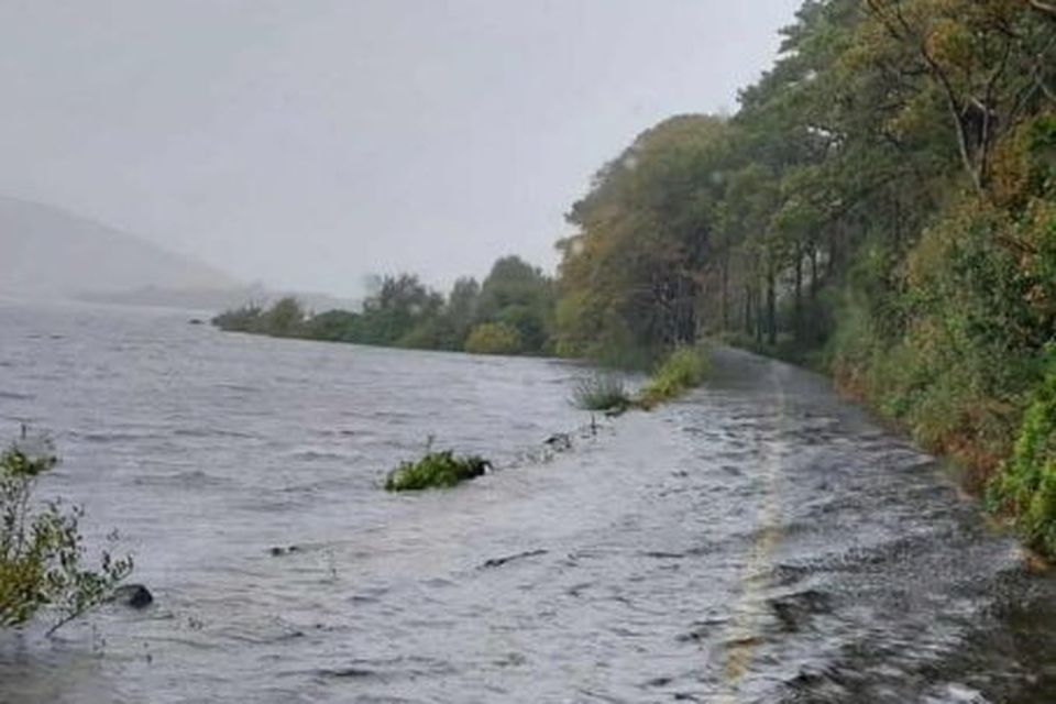 Flooding in the Kylemore area, Co Galway, on Friday October 3. Photo: Rose Rima.