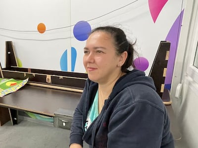 Hanna Kutepova fled with her mother and two children from Lysychansk in eastern Ukraine in April 2022 and has settled in Lviv near the Polish border. Photograph: Daniel McLaughlin