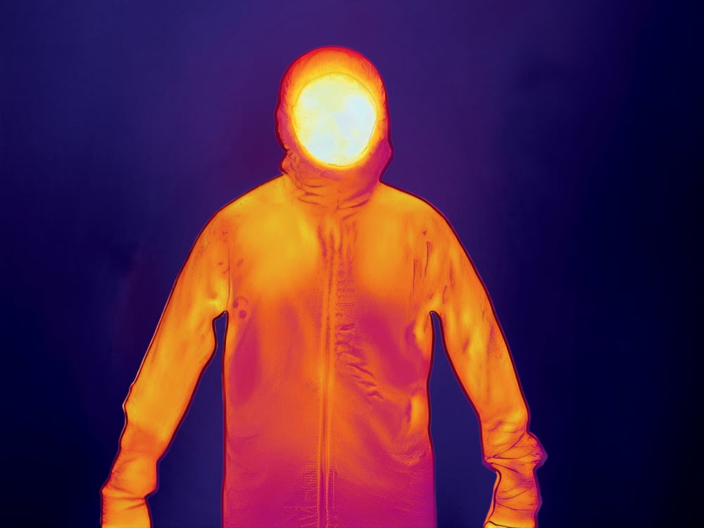Thermal image of a jacket featuring UltraPeak