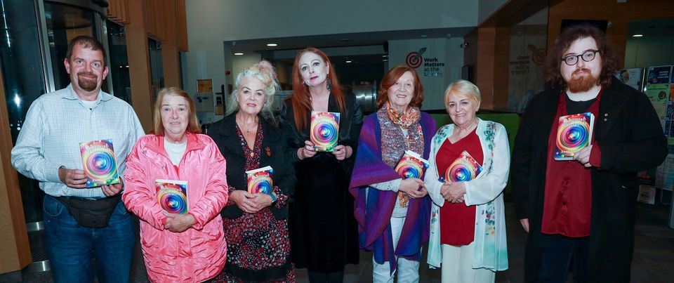 Wally O Neill, Carmel Conroy, Mary Kilhanson, Anne Ireton, Veronica Lombart, Anne Colgan and Odhran Somers attending Anne Ireton's Book Launch of her new book Bohemian Whirlpools at The Gorey Library. PHOTO: Sabrina Ffrench 