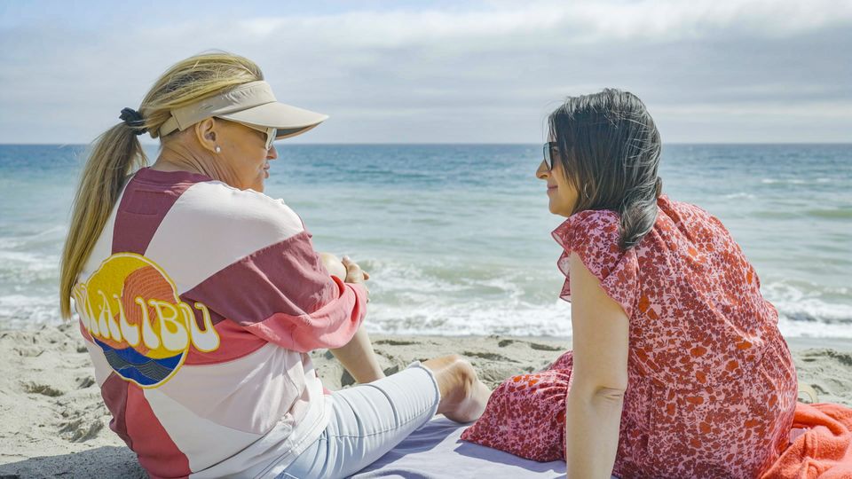 Caitlyn Jenner and Lucy Kennedy. Photo: Virgin Media