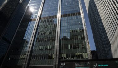 S&P/TSX composite down in morning trading along with U.S. markets