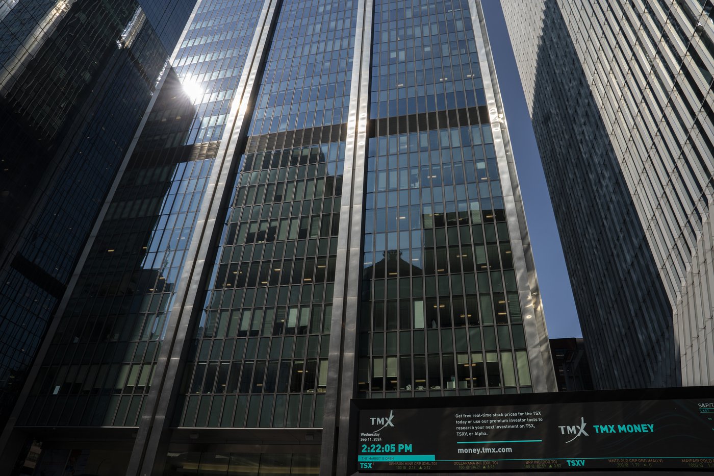 S&P/TSX composite down in morning trading along with U.S. markets