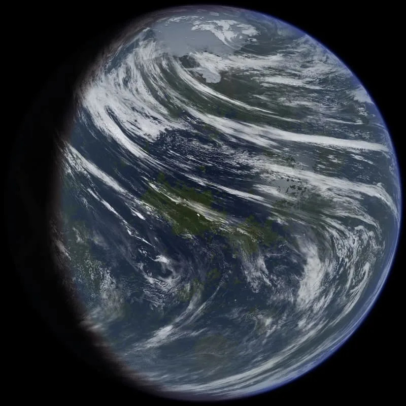A conceptual picture of Venus if it were terraformed. (CREDIT: Daein Ballard / Wikimedia Commons)