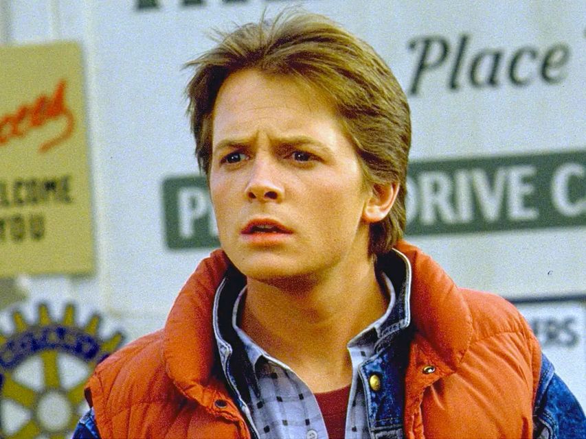 Michael J Fox in 1985 film 'Back to the Future'
