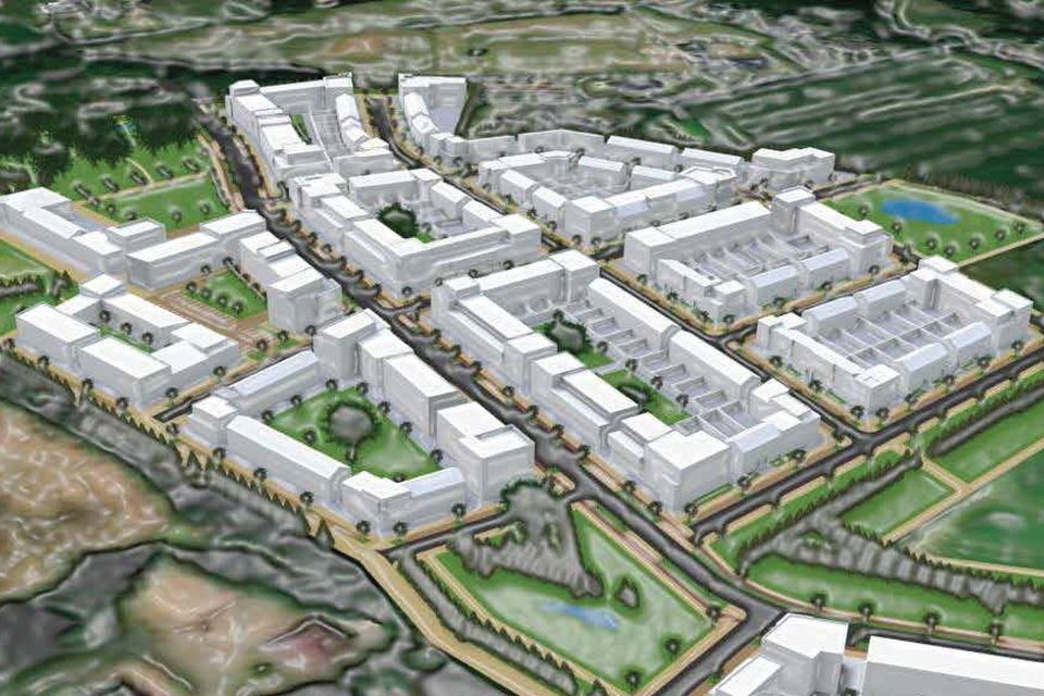 An artist's image of what the St Waleran's Housing development in Gorey could look like.