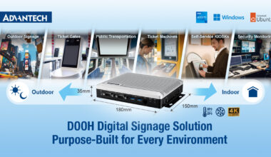 Advantech (2395, TW), a Taiwanese supplier of AIoT platforms and services, has unveiled a compact, fanless digital signage player aimed at the growing market for smart city infrastructure. The DS-330, powered by Intel® Atom® x7000 series processors, delivers 4K visuals in a small footprint designed for outdoor and public-facing environments.