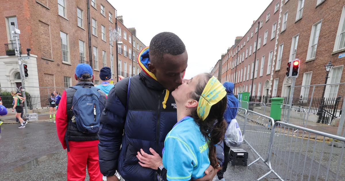 Love amid the chaos at Dublin Marathon finish line – The Irish Times