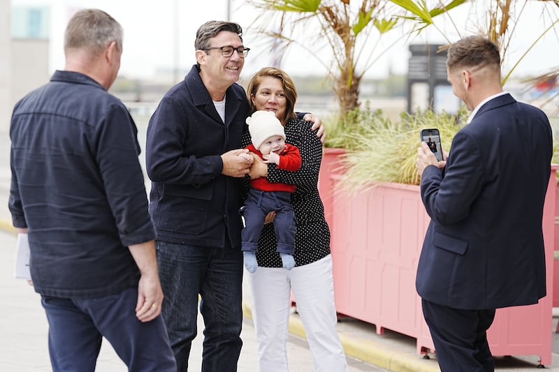 Mayor of greater Manchester Andy Burnham arriving at the Labour Party conference in Liverpool. Photograph: Peter Byrne/PA Wire