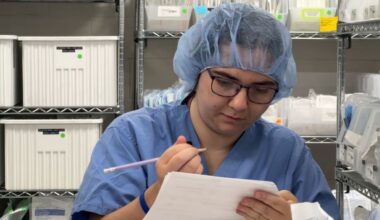 Brooklin Califano works as a Surgical Supply Tech at Orlando Health Jewett Orthopedic Institute. (Spectrum News/Jeff Allen)