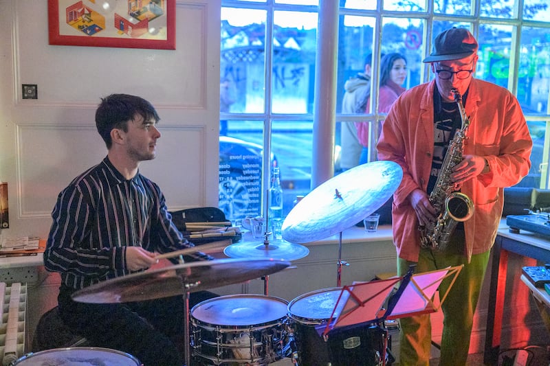 Drummer Michael McCarthy and saxophonist Steve Welsh. Photograph: John Cronin