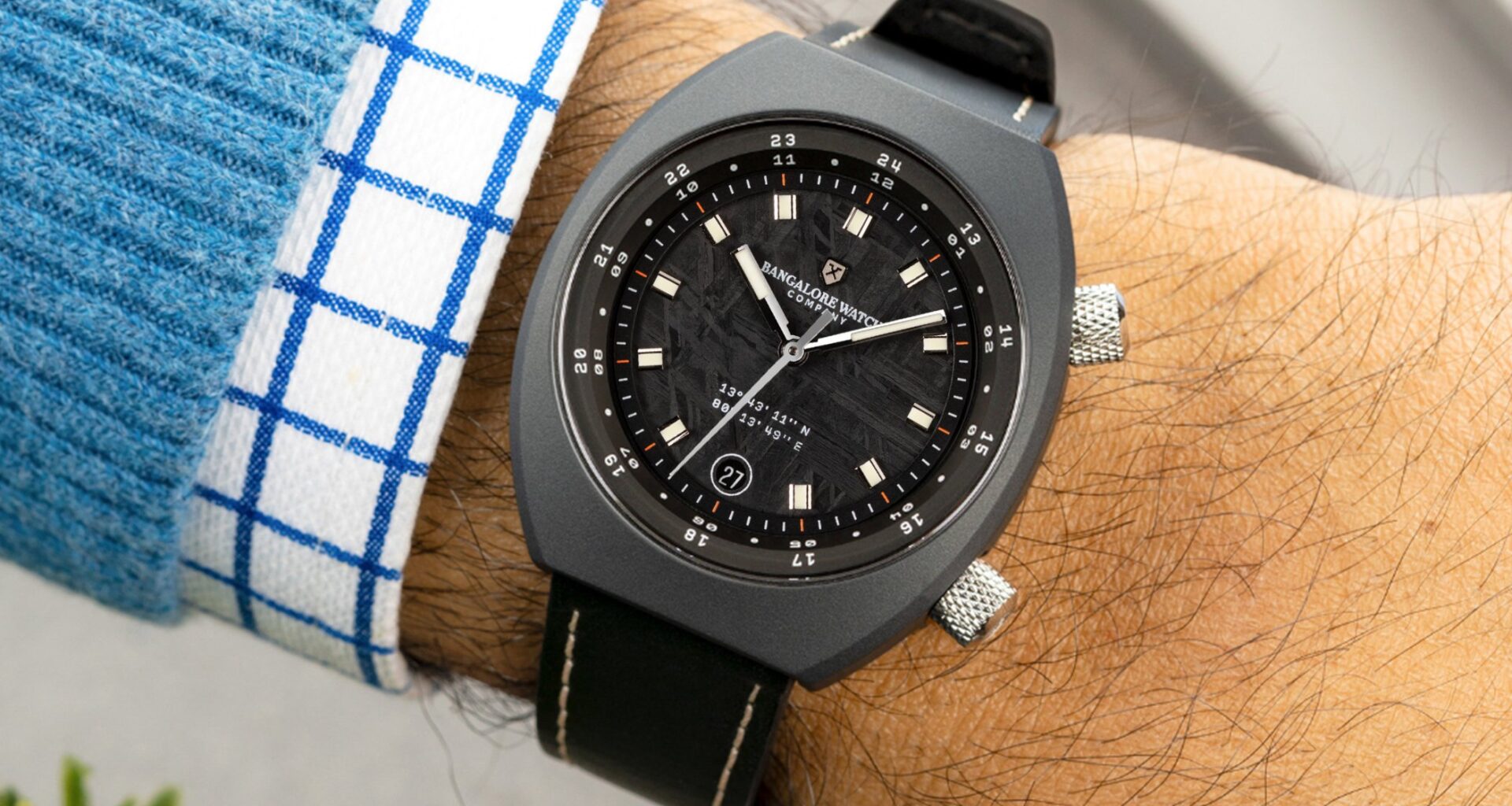 The Meteorite Dial Of The Bangalore Watch Company Apogee Visitor