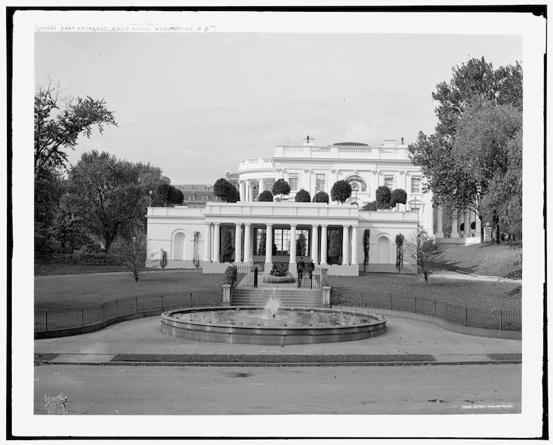 A 1906 photo from the Library of Congress of the East Entrance, as it was then known, of the White House. From the first day of his second term, President Donald Trump has taken an ends-justify-the-means attitude toward his presidency. Photograph: Al Drago/The New York Times