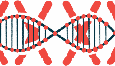 An image of the double helix is superimposed over a set of chromosomes.
