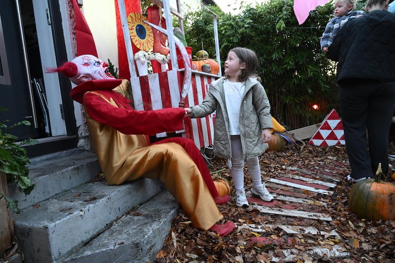 Evie Walsh aged 4 from Drimnagh at the house in Kimmage. Photograph: Bryan Meade 