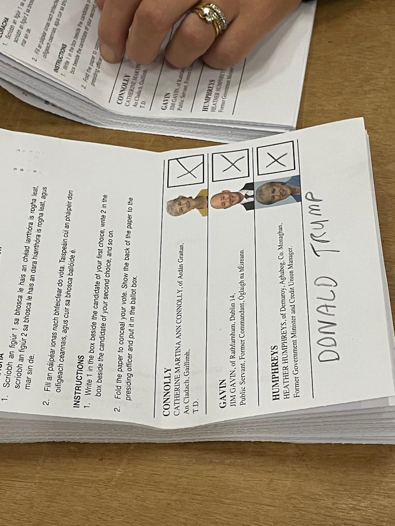 A spoiled vote in Killarney, Co Kerry among many of those emerging from boxes around the country on Saturday morning 