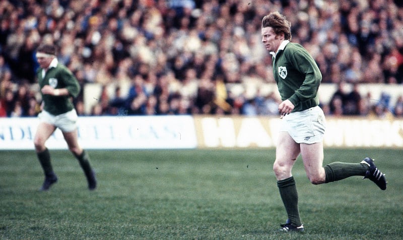 Ireland’s Ollie Campbell in the Five Nations Championship game against Scotland at  Murrayfield in January 1983. Photograph/Billy Stickland/Inpho
