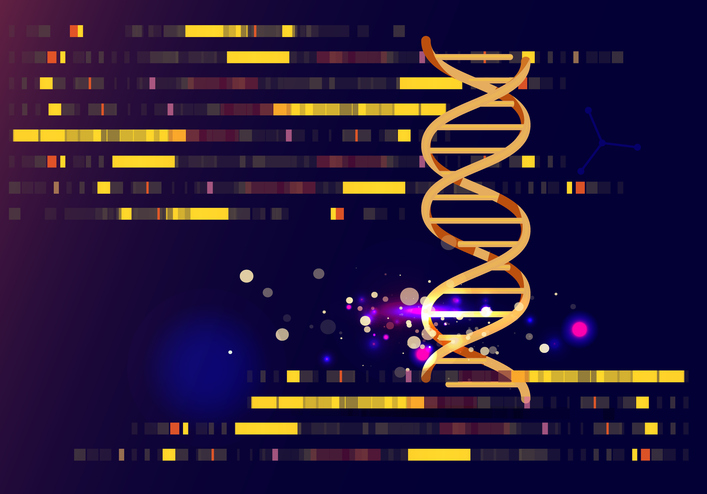 Genetics Sequencing - Precision Medicine - Abstract Illustration as EPS 10 File