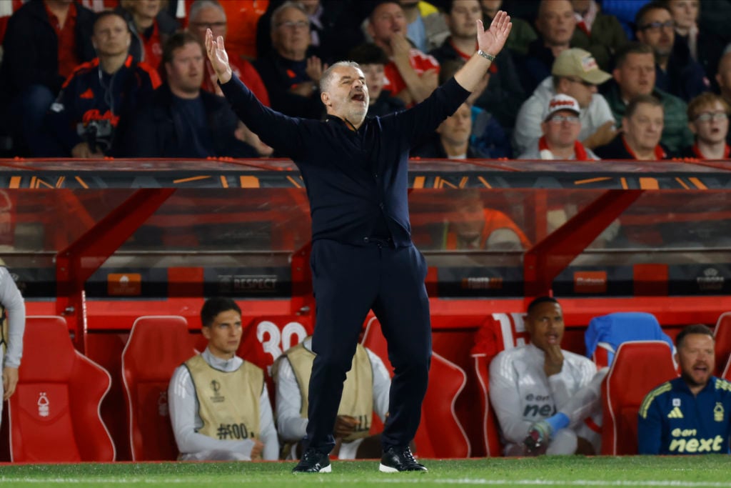 Ange Postecoglou screams in frustration for Nottingham Forest FC v FC Midtjylland in the UEFA Europa League 2025/26 League Phase MD2.
